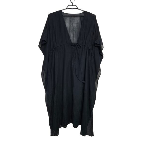 Banana Republic Swim Cover Up Kaftan Medium Large Black - Picture 1 of 5